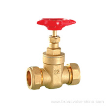 Brass compression gate valves